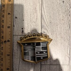 Cadillac Elegant Gold and Black Car  Emblem